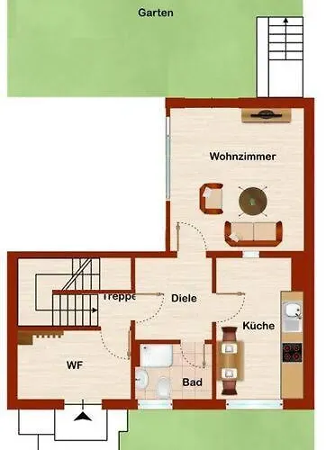 Appartement à 1 Chambre à Coucher